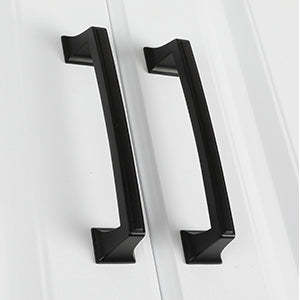 10 Pack Matte Black Cabinet Handles Black Drawer Pulls Vintage Bathroom Cabinet Handles(LS9136BK) -Homdiy