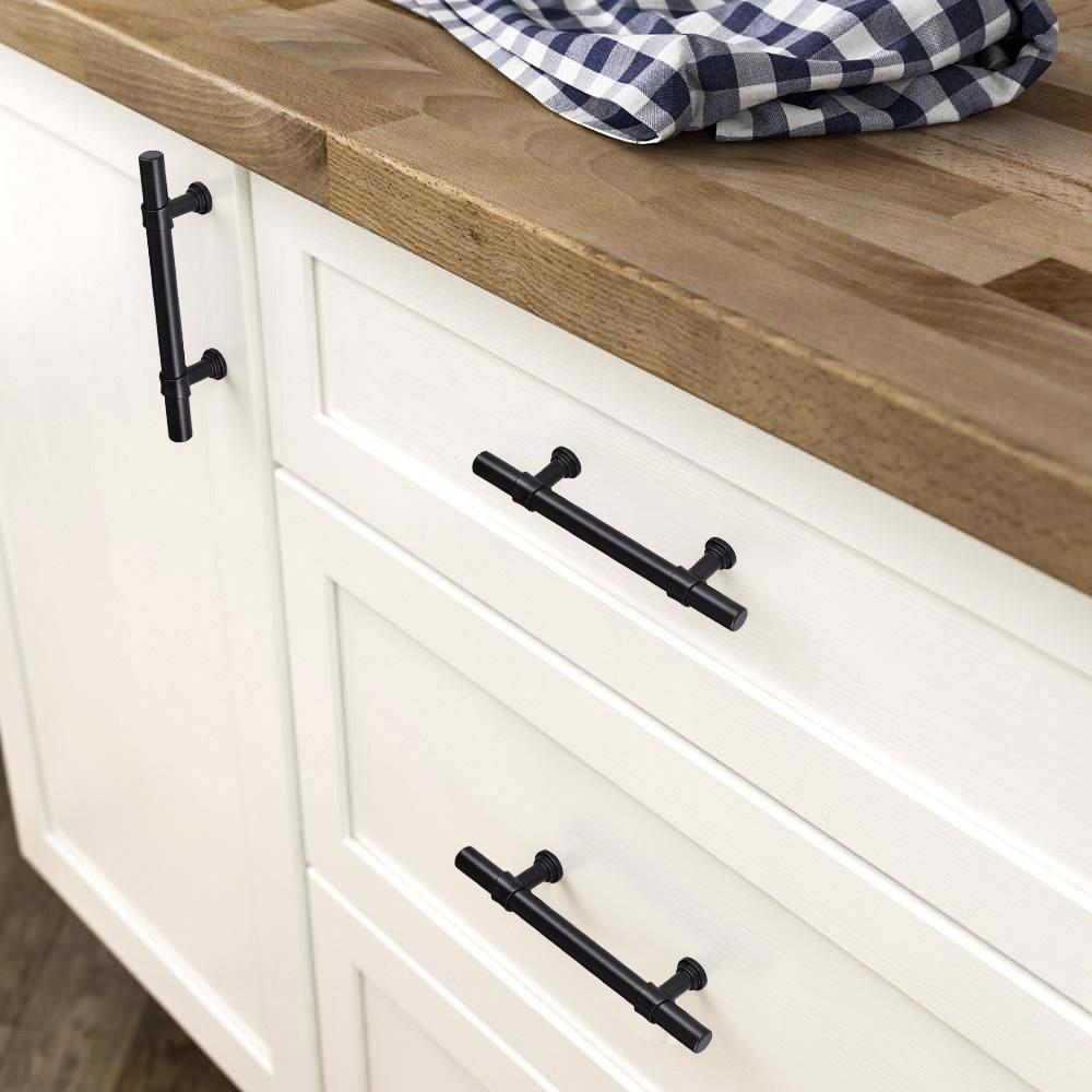 1 Pack Matte Black Drawer Pulls Black Cabinet Handles for