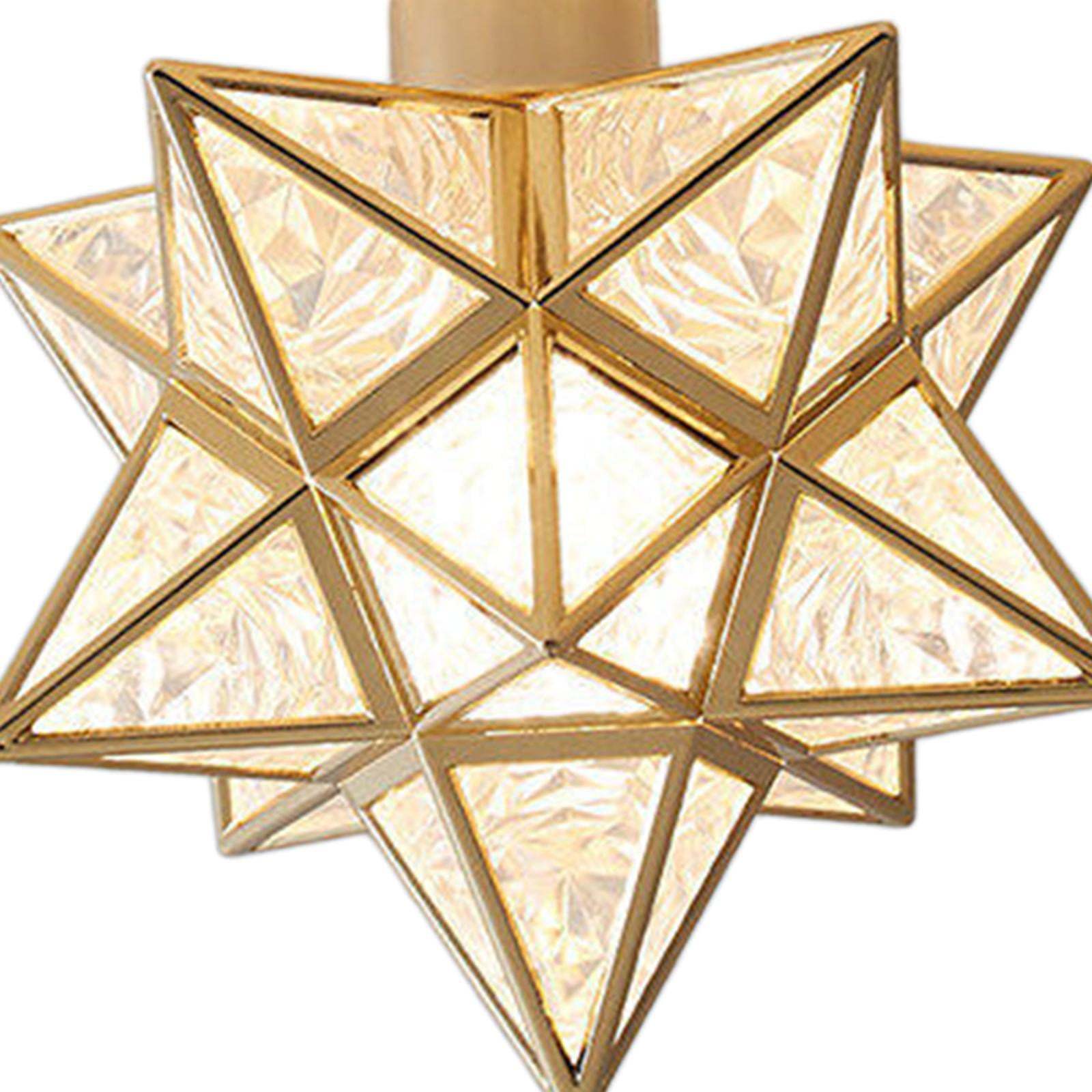 Antique Star Metal Shade Semi Flush Mount Ceiling Light -Homdiy