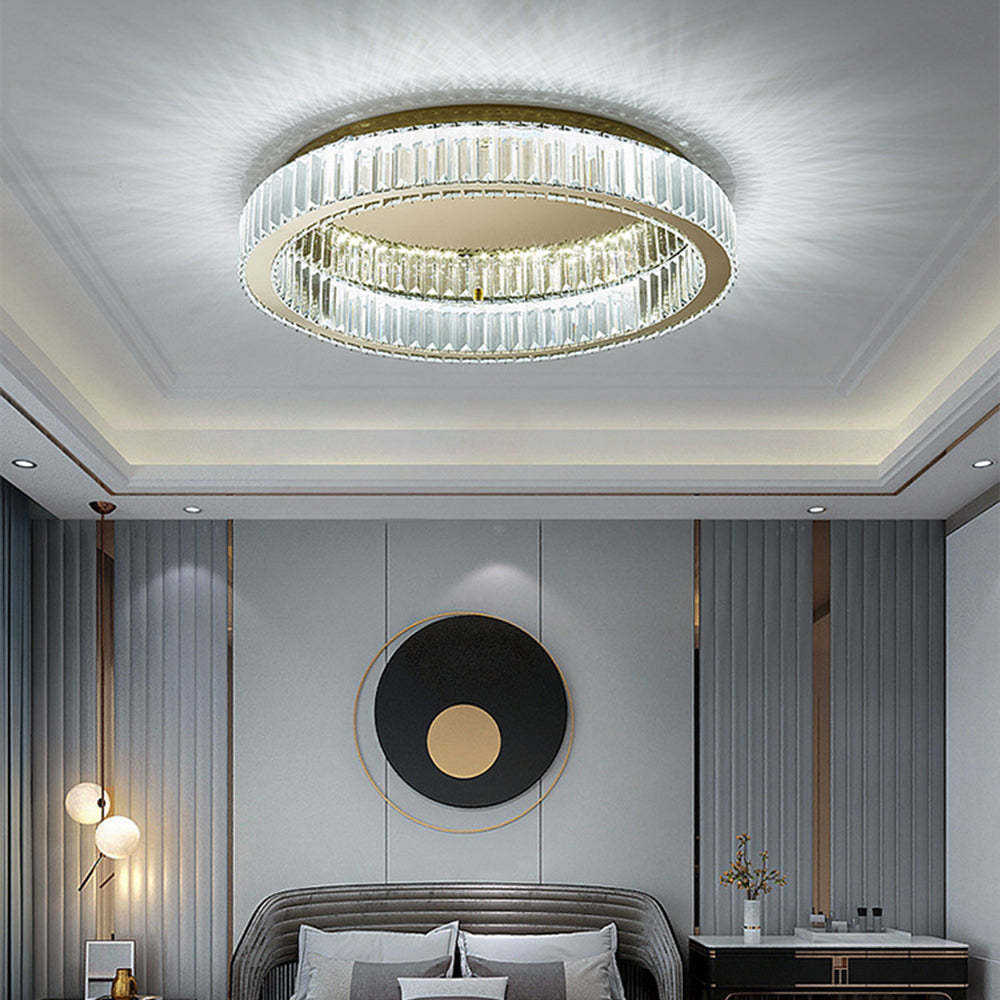 Luxury Round Dimmable Crystal Ceiling Light -Homdiy