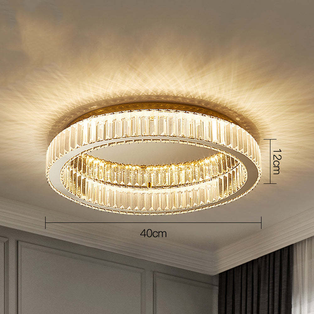 Luxury Round Dimmable Crystal Ceiling Light -Homdiy