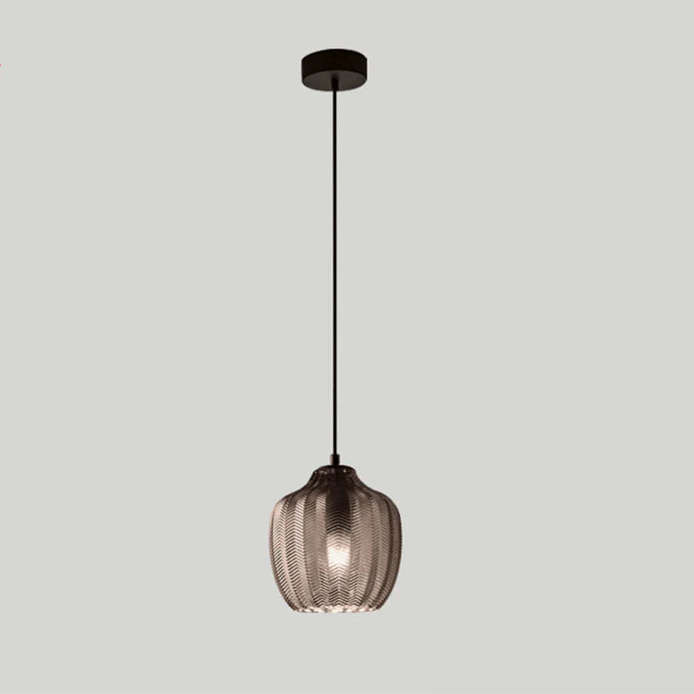 Nordic Wavy Glass Shaded Single Head Pendant Light -Homdiy