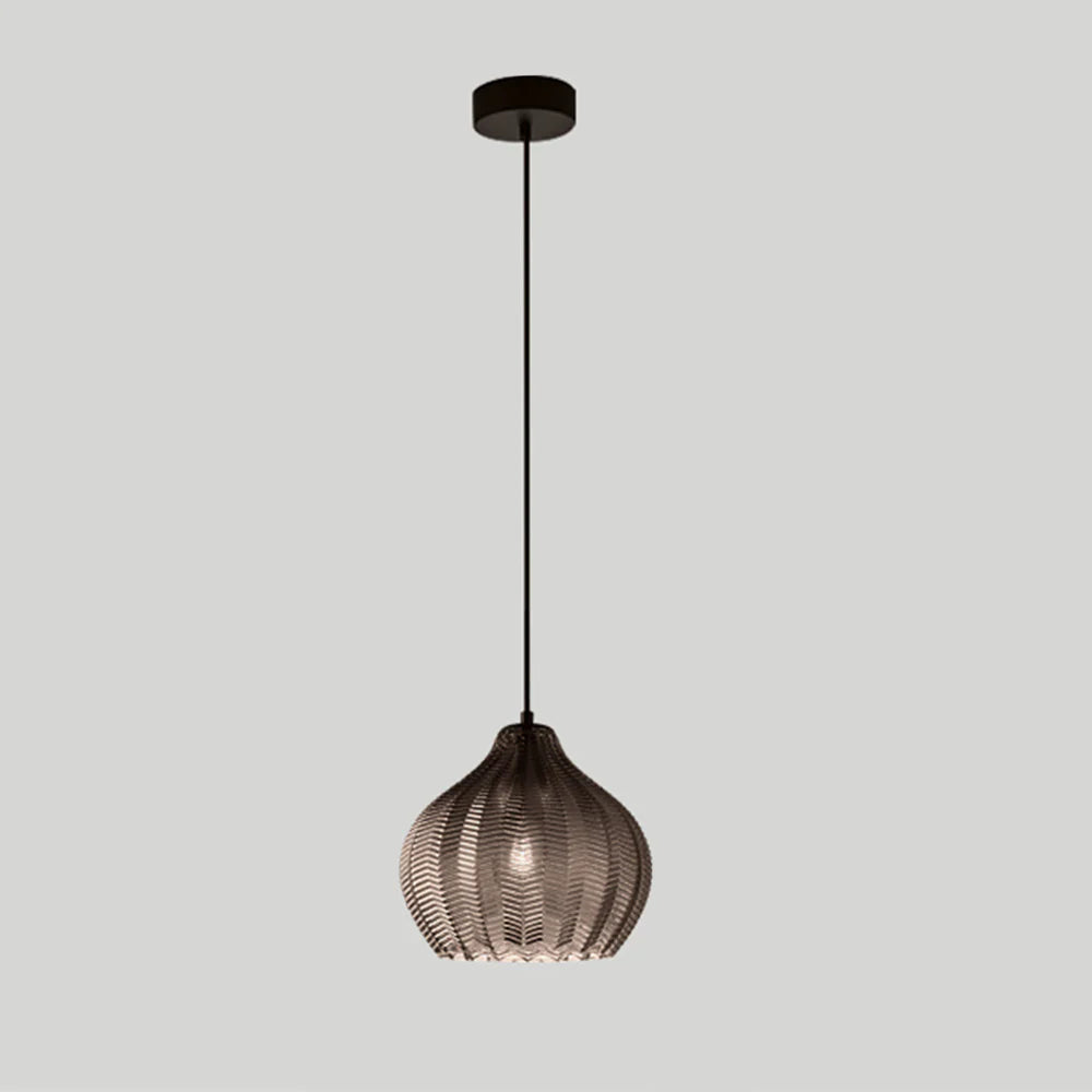 Nordic Wavy Glass Shaded Single Head Pendant Light -Homdiy