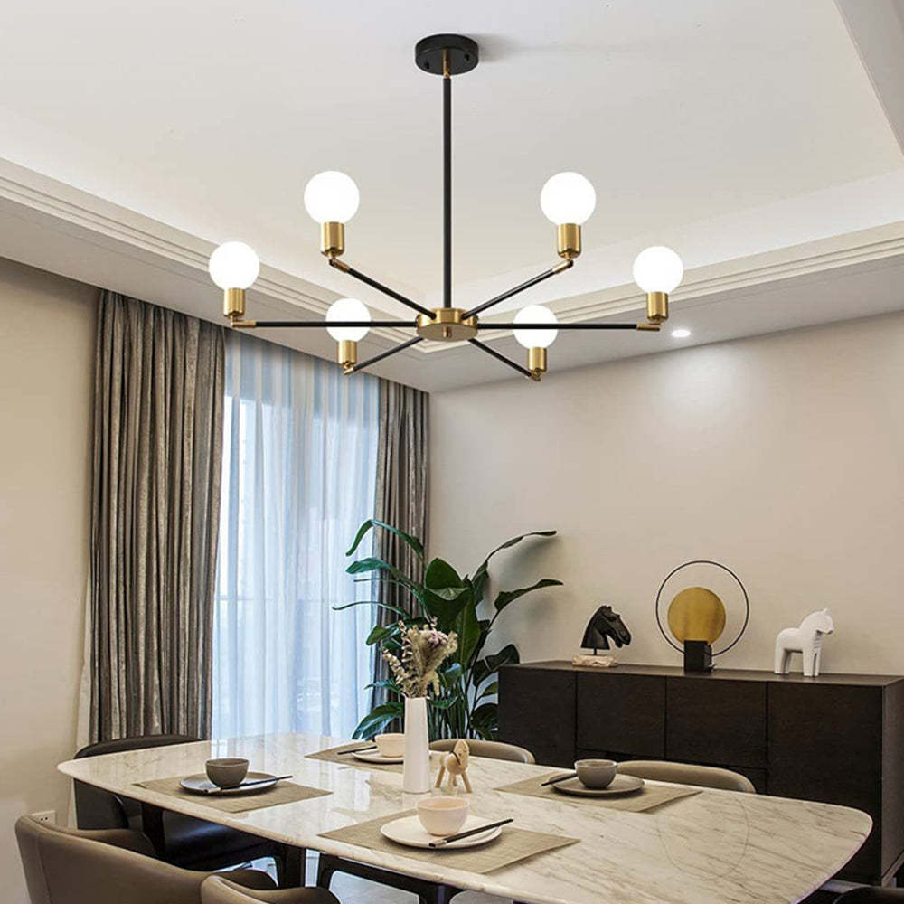 Modern Industrial 6-Light Iron Pendant Lamp Ceiling Light