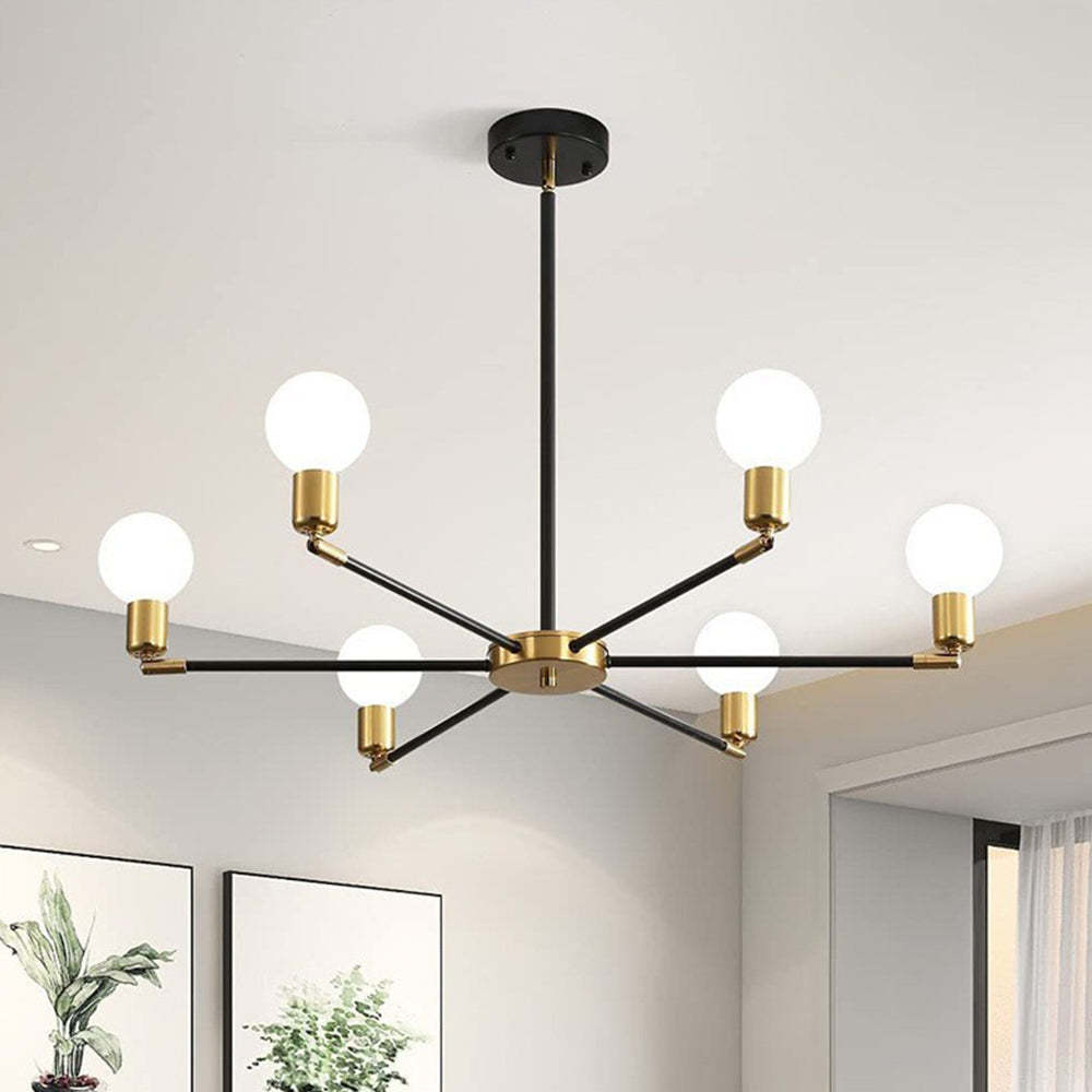 Modern Industrial 6-Light Iron Pendant Lamp Ceiling Light