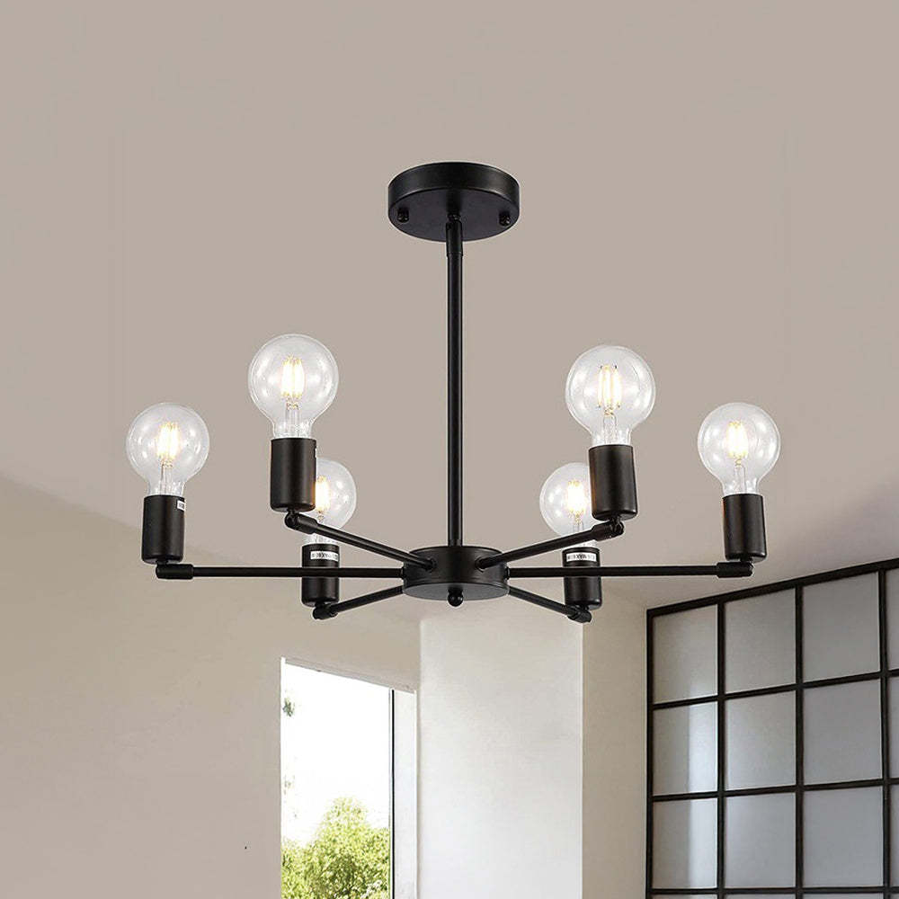 Modern 6-Light Iron Ceiling Pendant Light for Dining Room | Lampsmodern UK