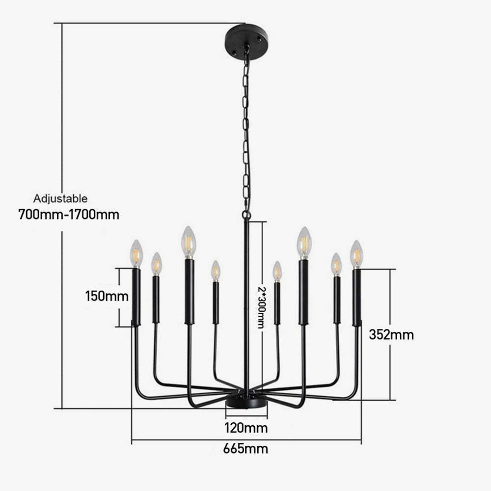 Modern Industrial Iron Pendant Light For Living Room