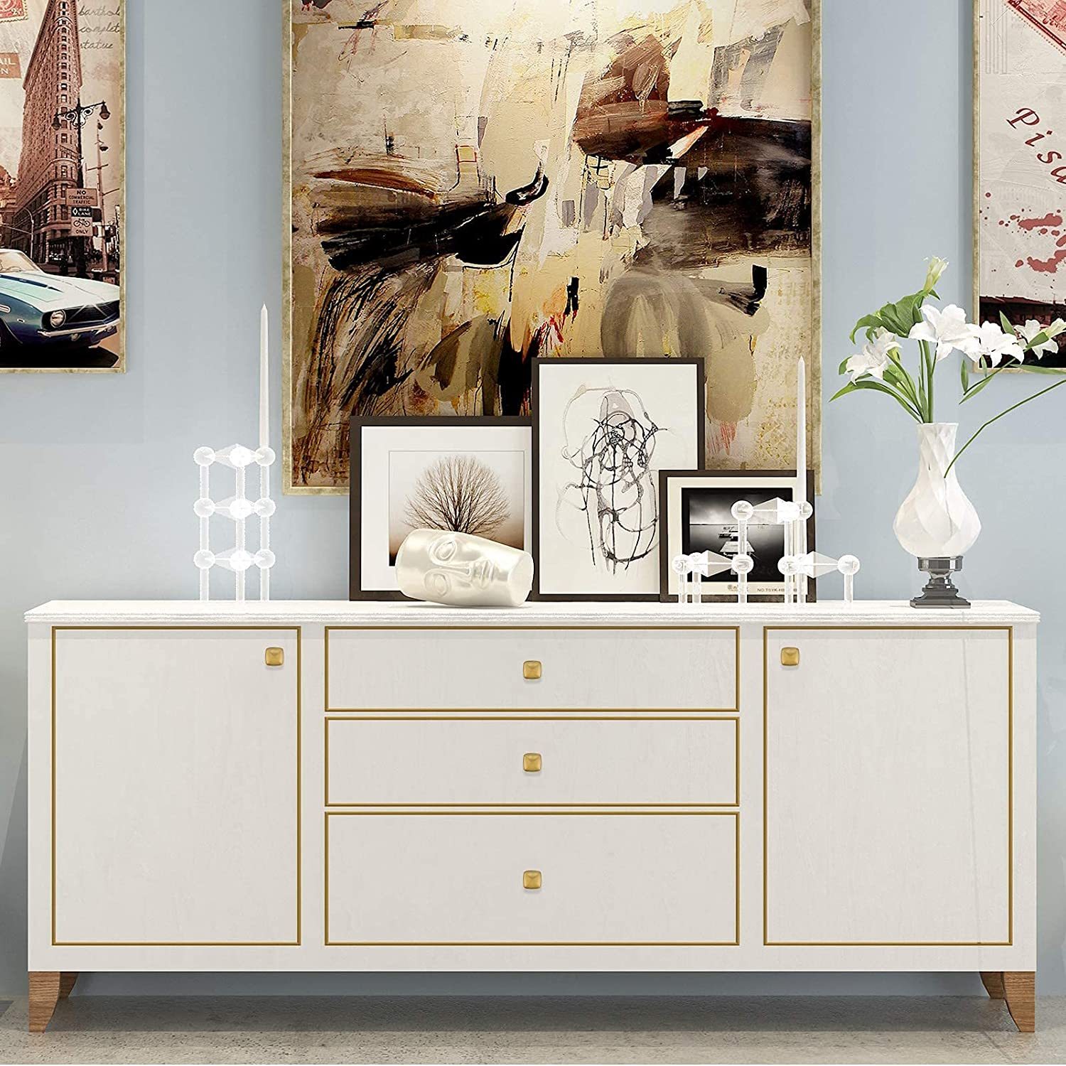 6 Pack Brushed Gold Cabinet Drawer Knobs For Kitchen (LS8791GD) -Homdiy