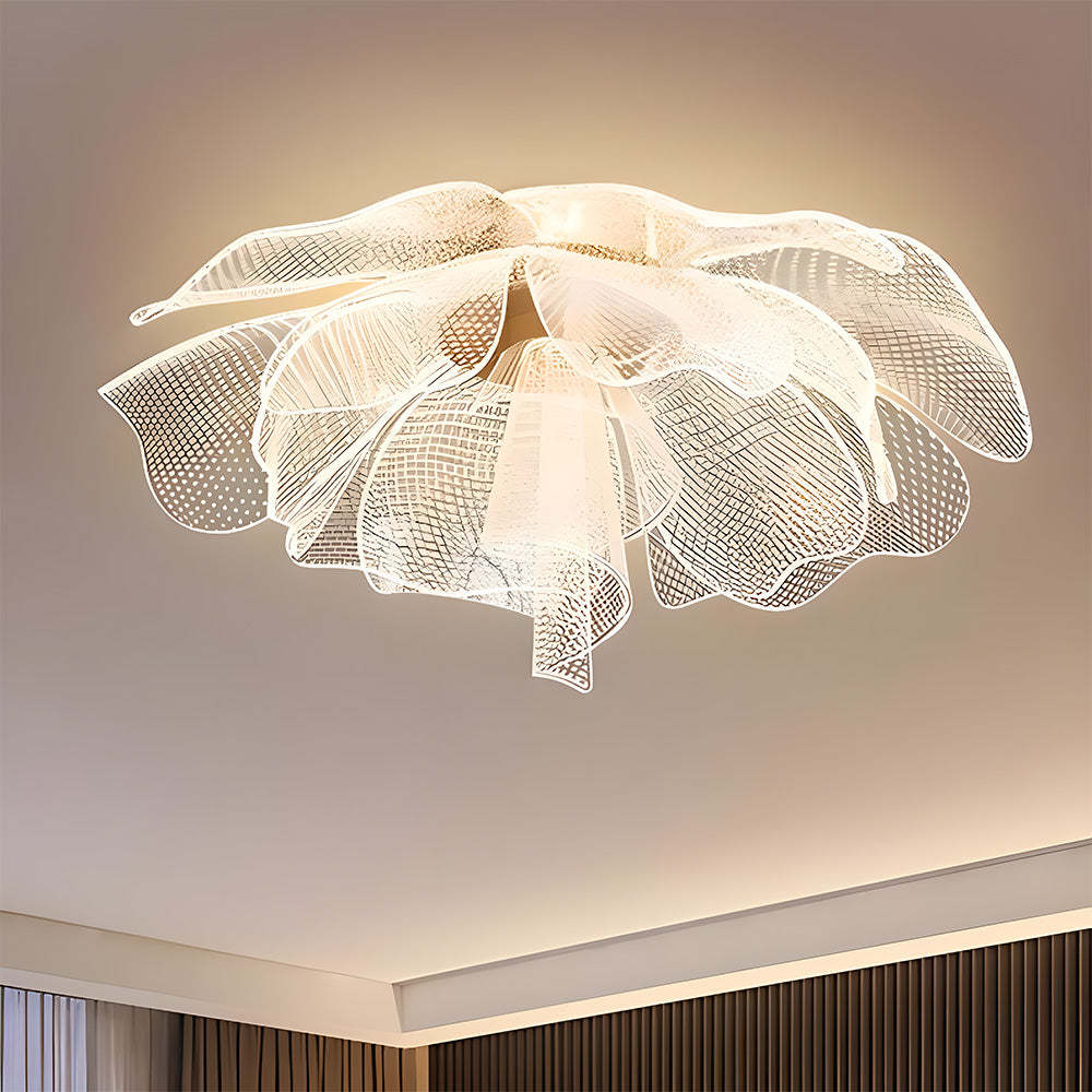 Sleek LED Flower Design Ceiling Light for Bedroom