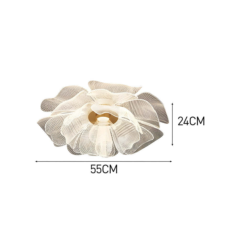 Sleek LED Flower Design Ceiling Light for Bedroom