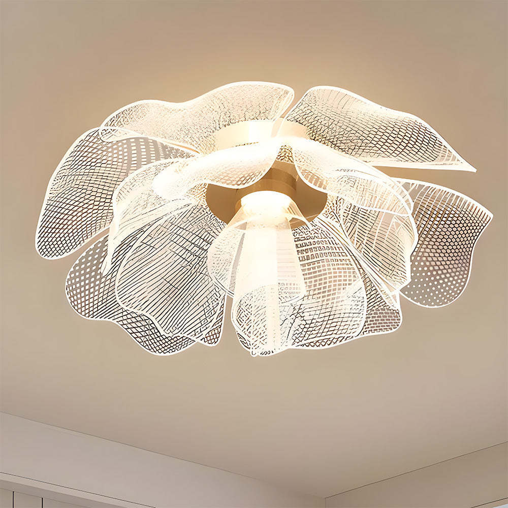 Sleek LED Flower Design Ceiling Light for Bedroom