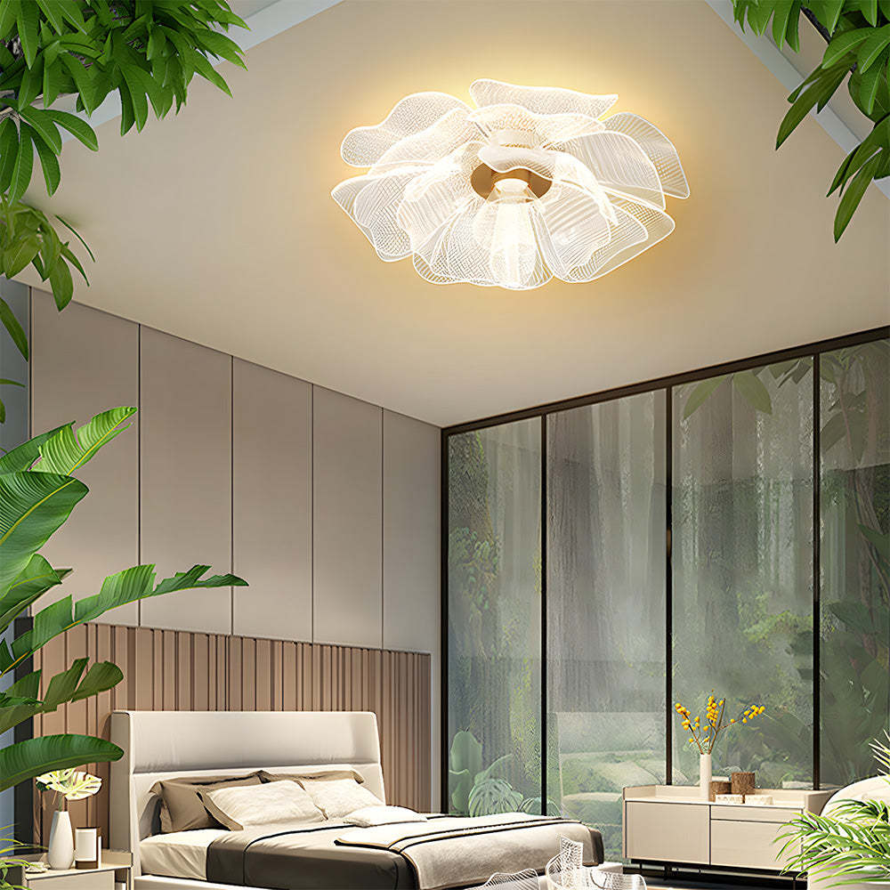 Sleek LED Flower Design Ceiling Light for Bedroom