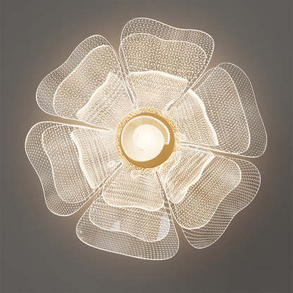 Sleek LED Flower Design Ceiling Light for Bedroom