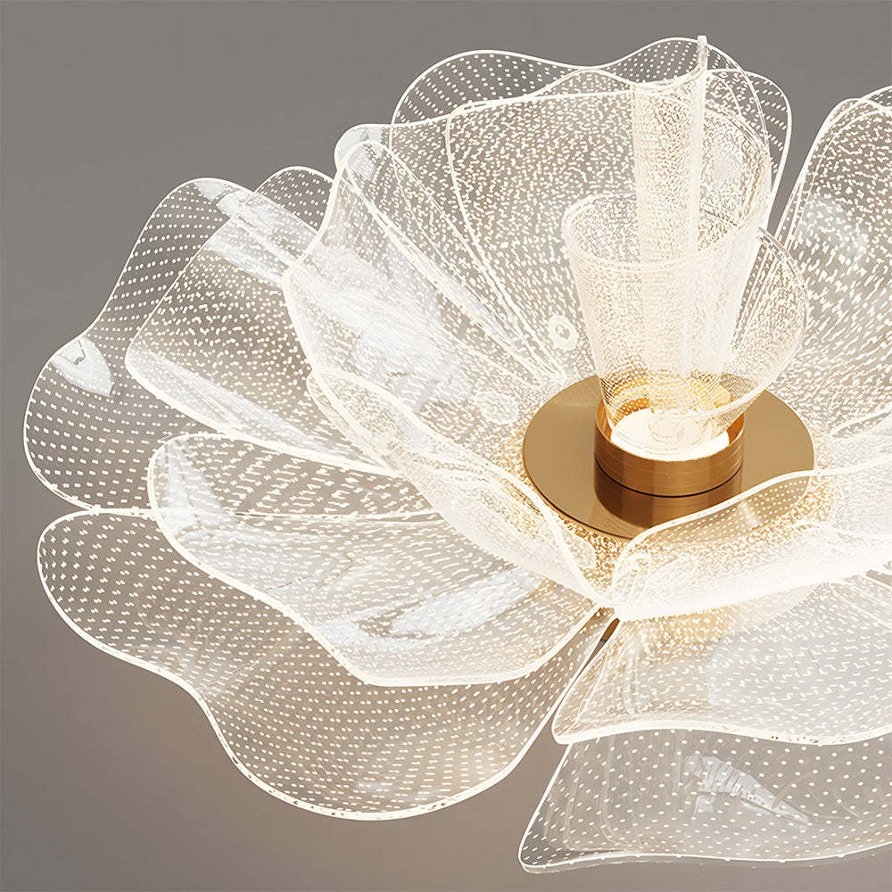 Sleek LED Flower Design Ceiling Light for Bedroom