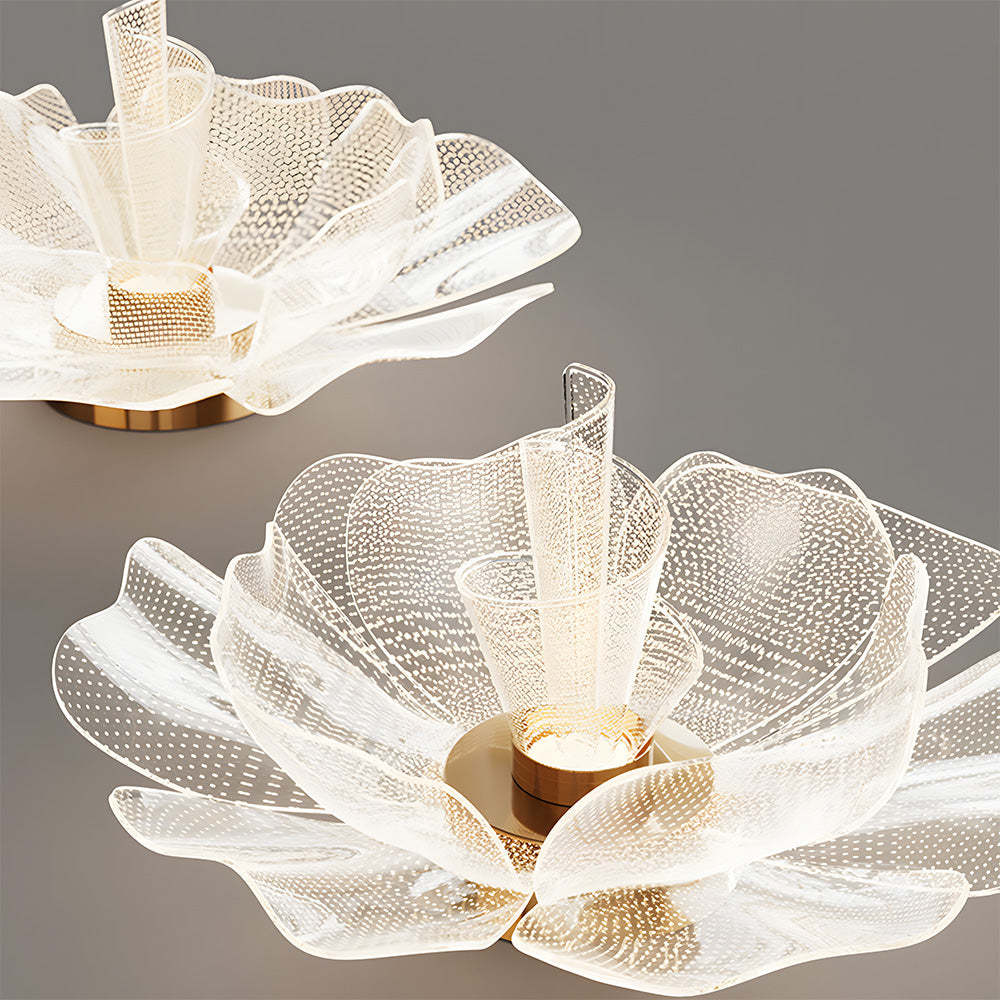 Sleek LED Flower Design Ceiling Light for Bedroom