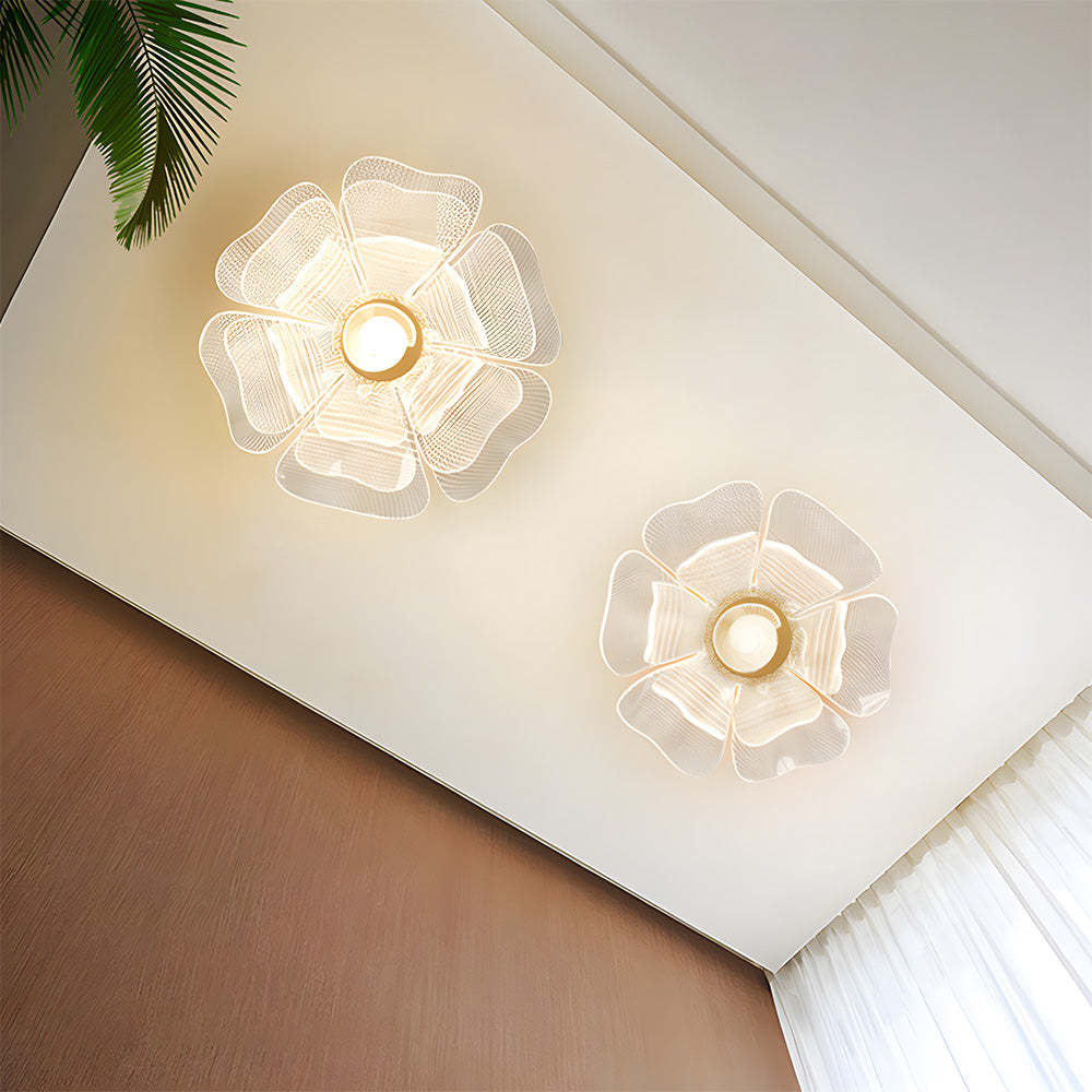 Sleek LED Flower Design Ceiling Light for Bedroom