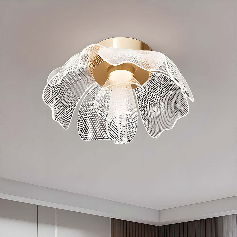 Sleek LED Flower Design Ceiling Light for Bedroom