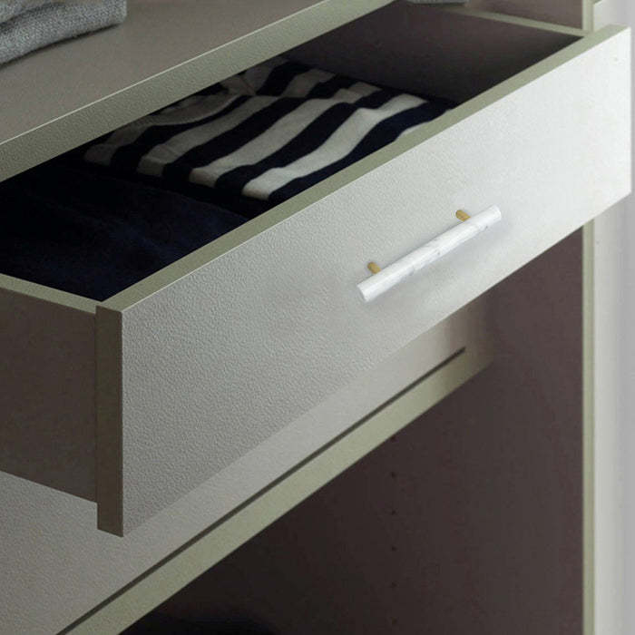 Modern Marble Brass Door Handle Wardrobe And Cabinet Pull -Homdiy