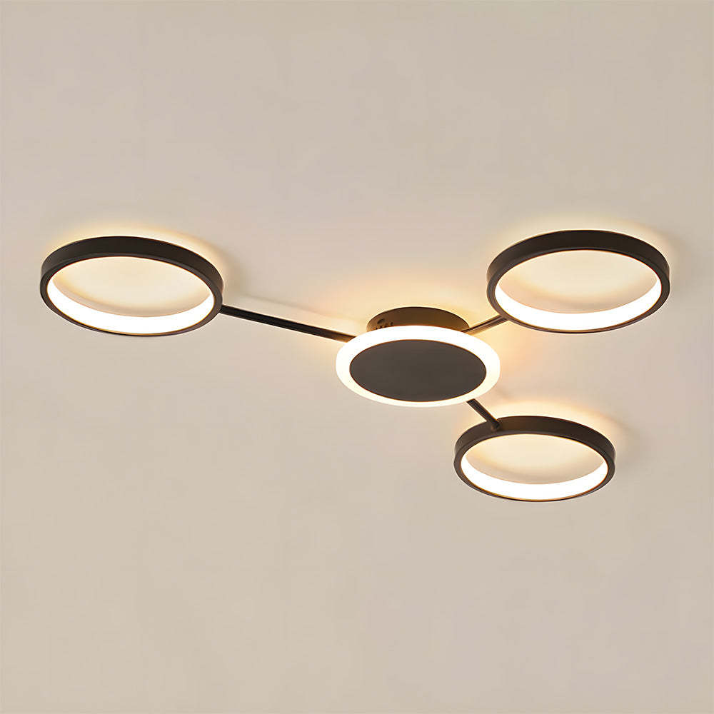 Modern Multi-Head LED Ring Ceiling Light