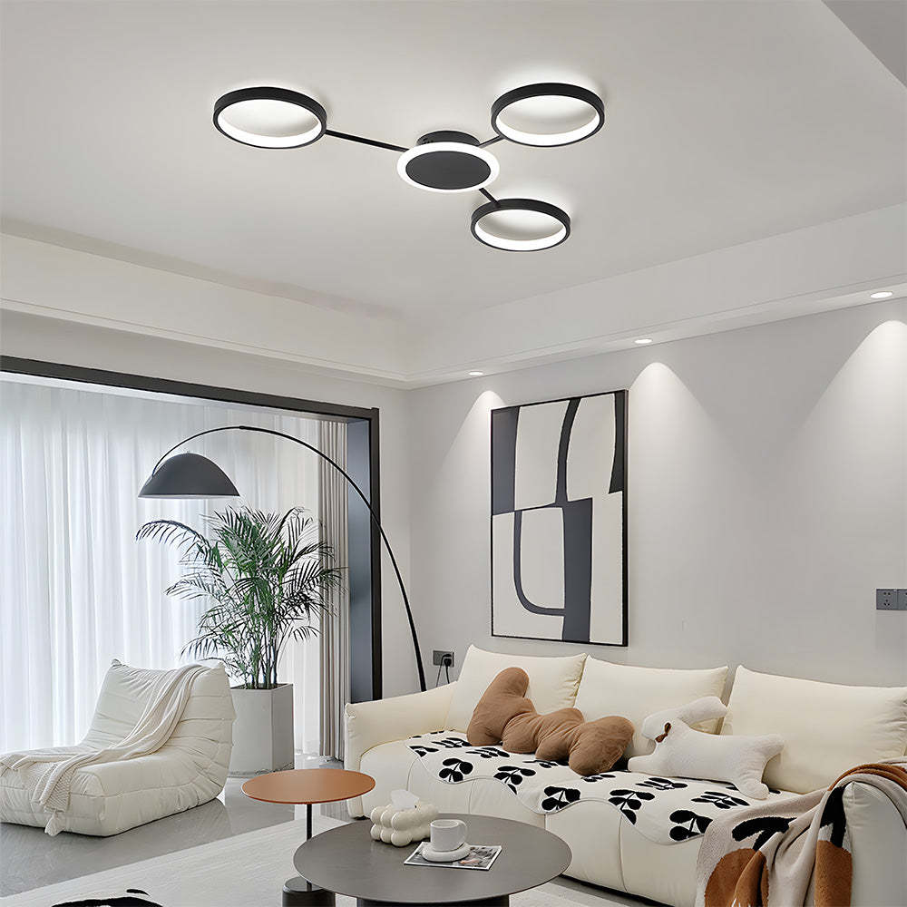 Led ceiling light for living room-modern, multi-head | Gleamlamp