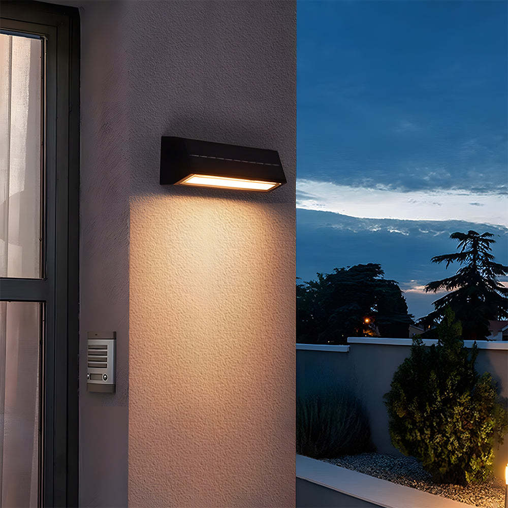 Modern Outdoor Solar Wall Lights, IP65 ,Black| Lampsmodern UK