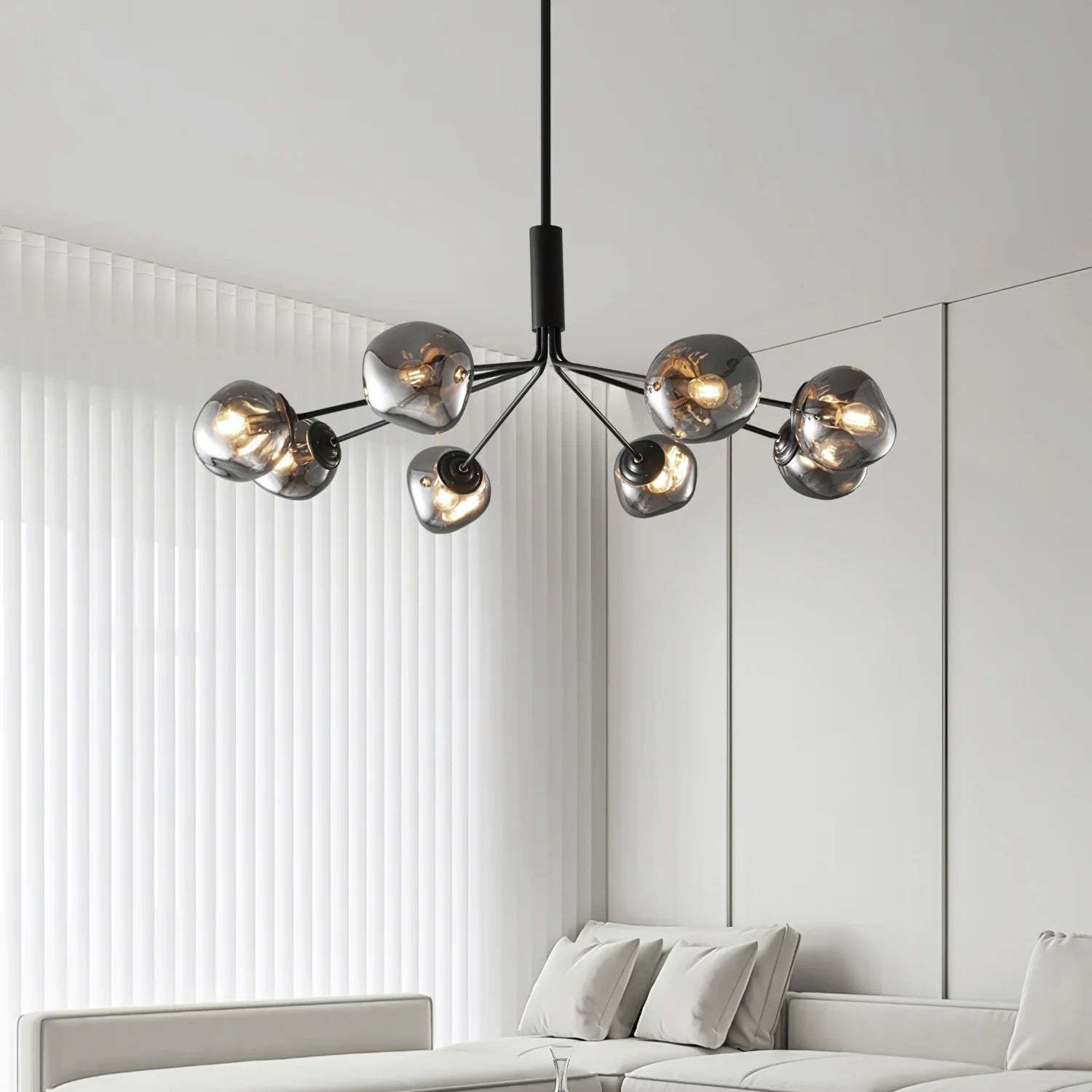 Molecular Lava Glass Chandelier for Living Room -Homdiy