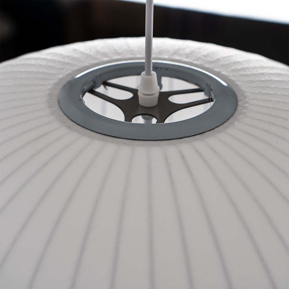 Nordic Saucer White Bubble Plug-In Pendant Light -Homdiy