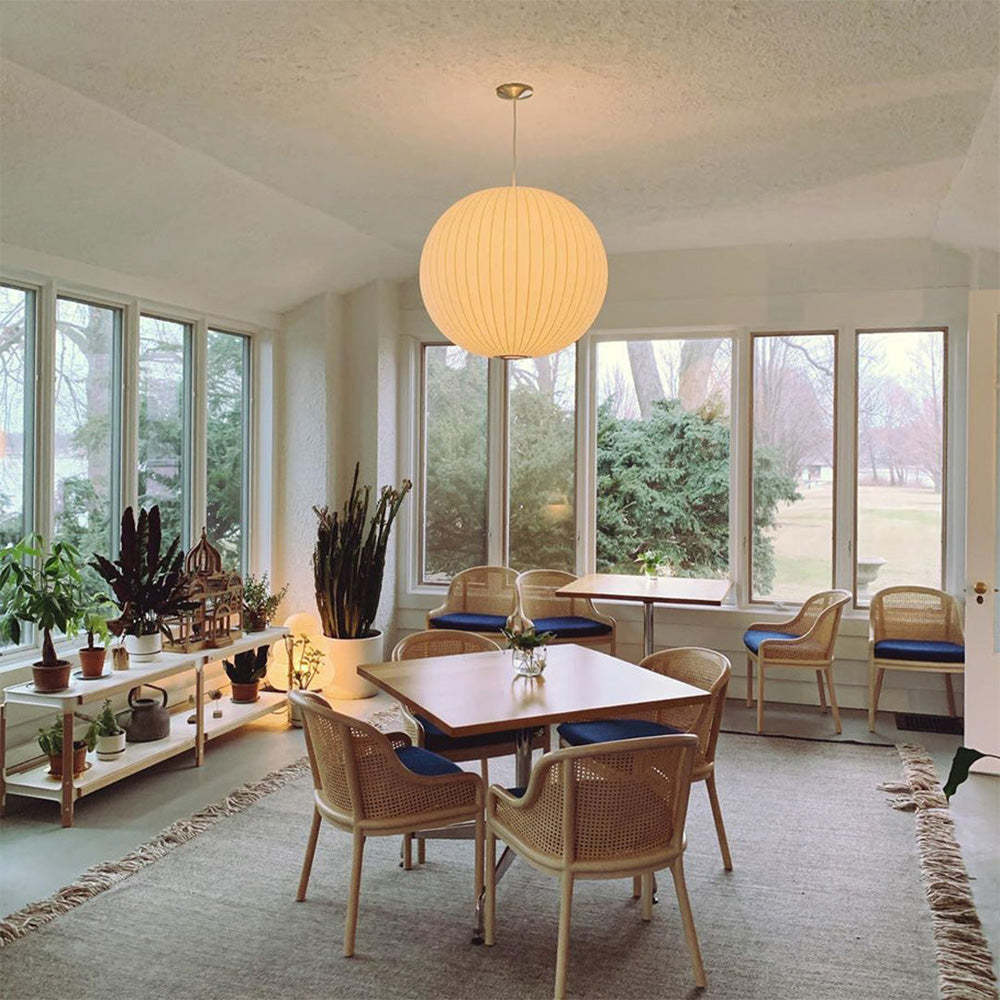 Minimalist White Bubble Hanging Pendant Light -Homdiy