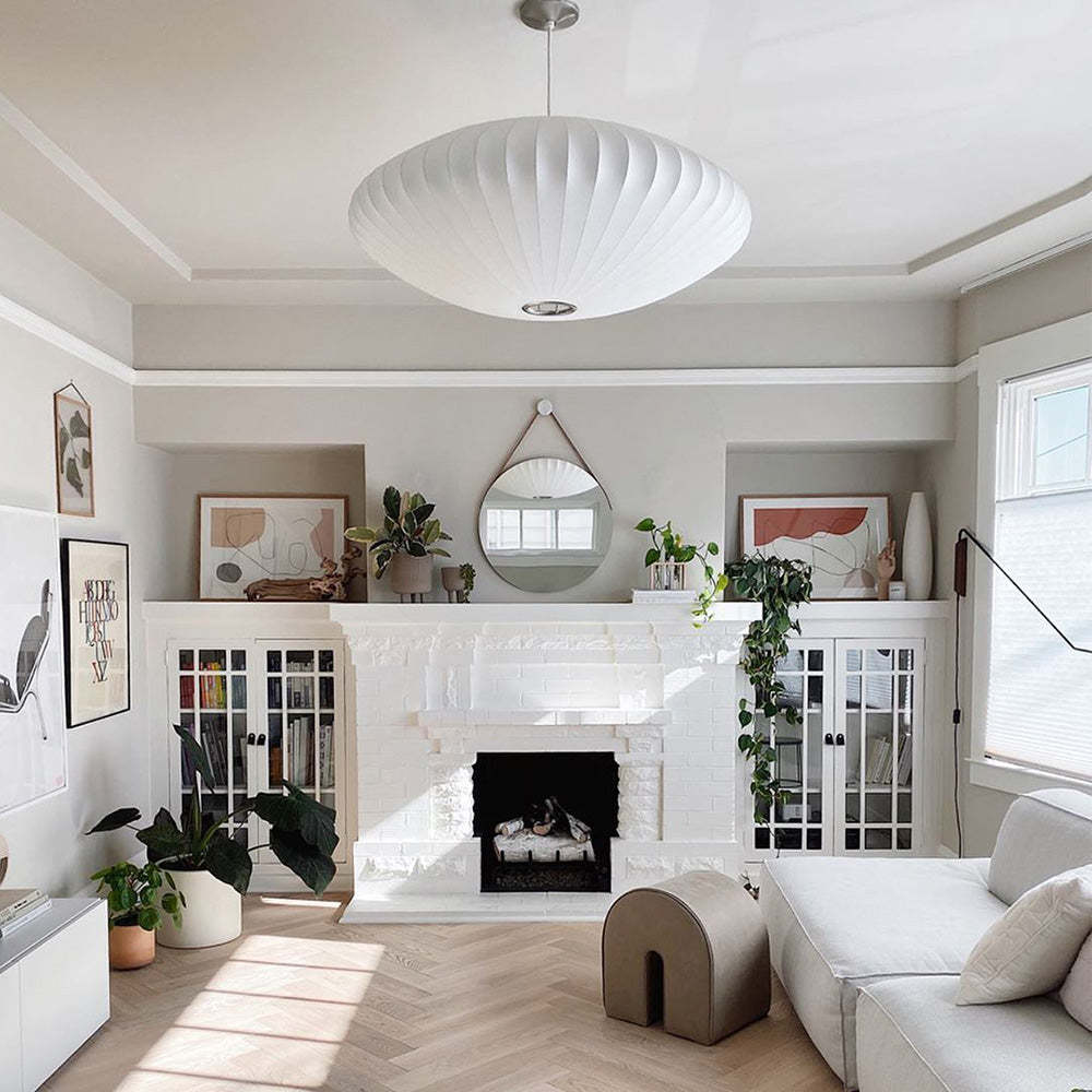 Minimalist White Bubble Hanging Pendant Light -Homdiy