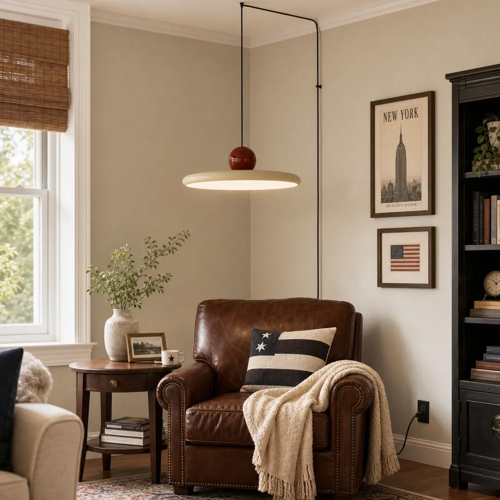 Nordic Dining Room Colorful Plug-in Pendant Light