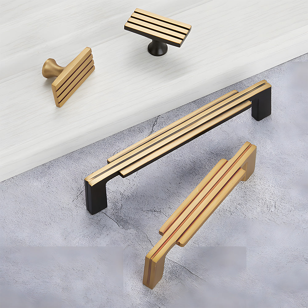 Nordic Art Deco Brass Kitchen Cabinet Handles