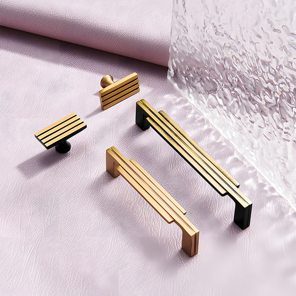 Nordic Art Deco Brass Kitchen Cabinet Handles