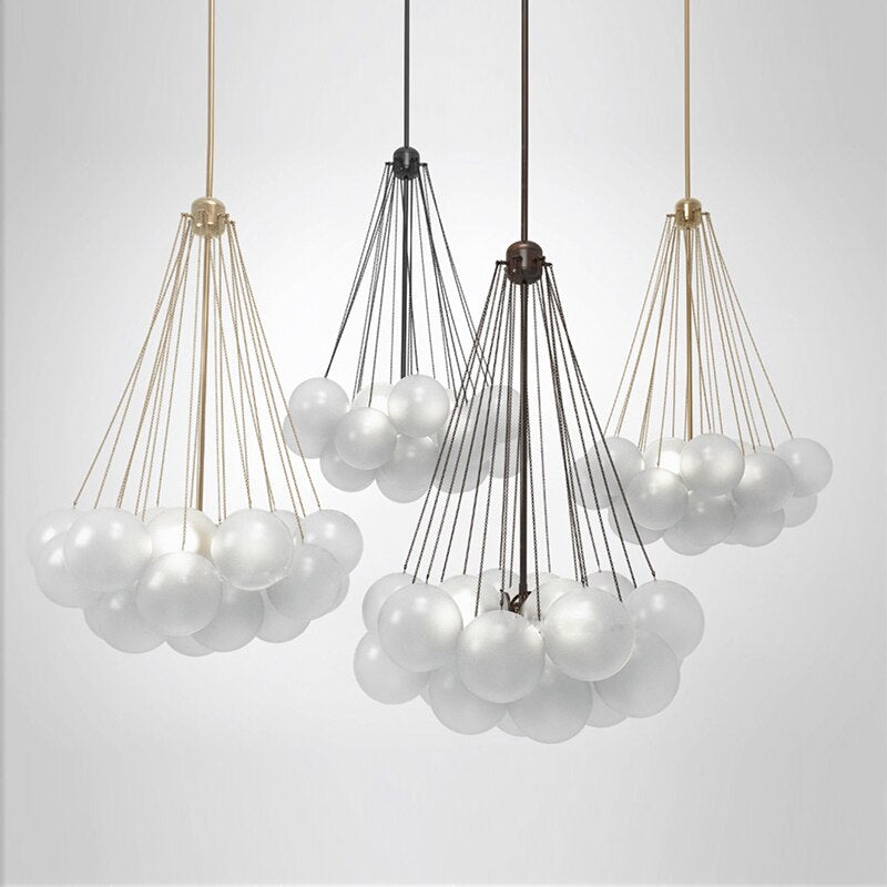 Vintage Glass Bubble Chandelier -Homdiy