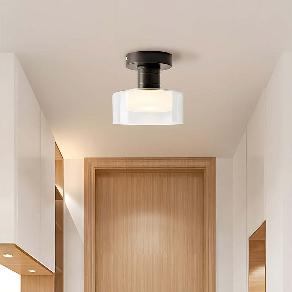 Nordic-Inspired Glass LED Ceiling Light for Hallway