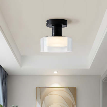 Nordic-Inspired Glass LED Ceiling Light for Hallway