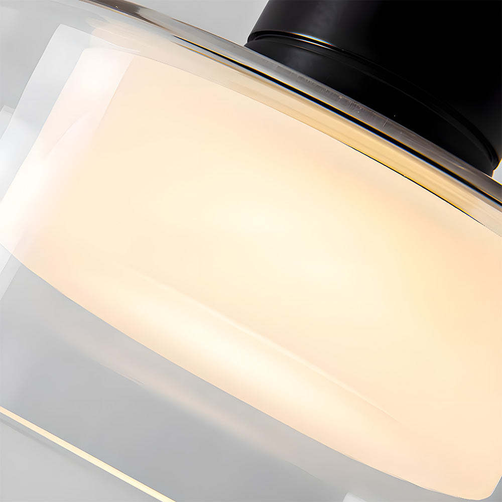 Nordic-Inspired Glass LED Ceiling Light for Hallway