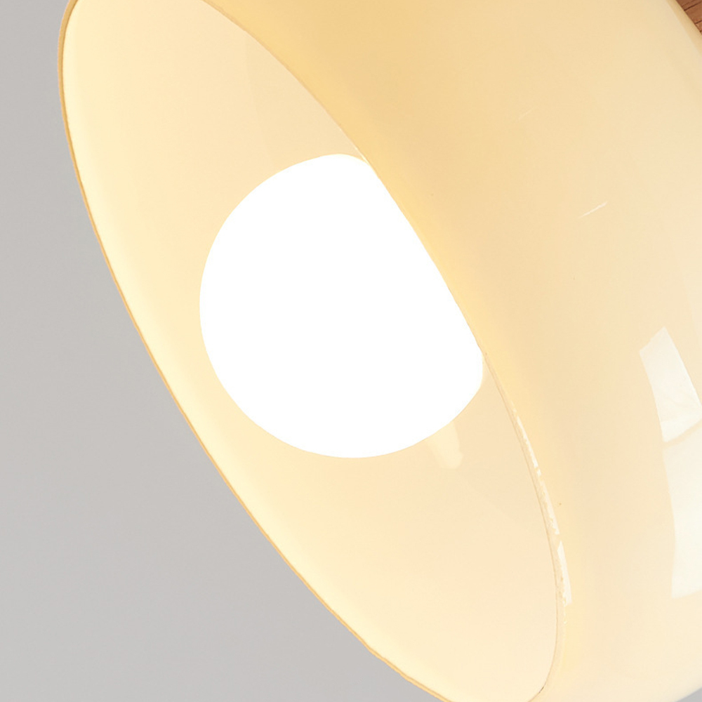 Retro Elegant Glass Round Pendant Light For Bedroom