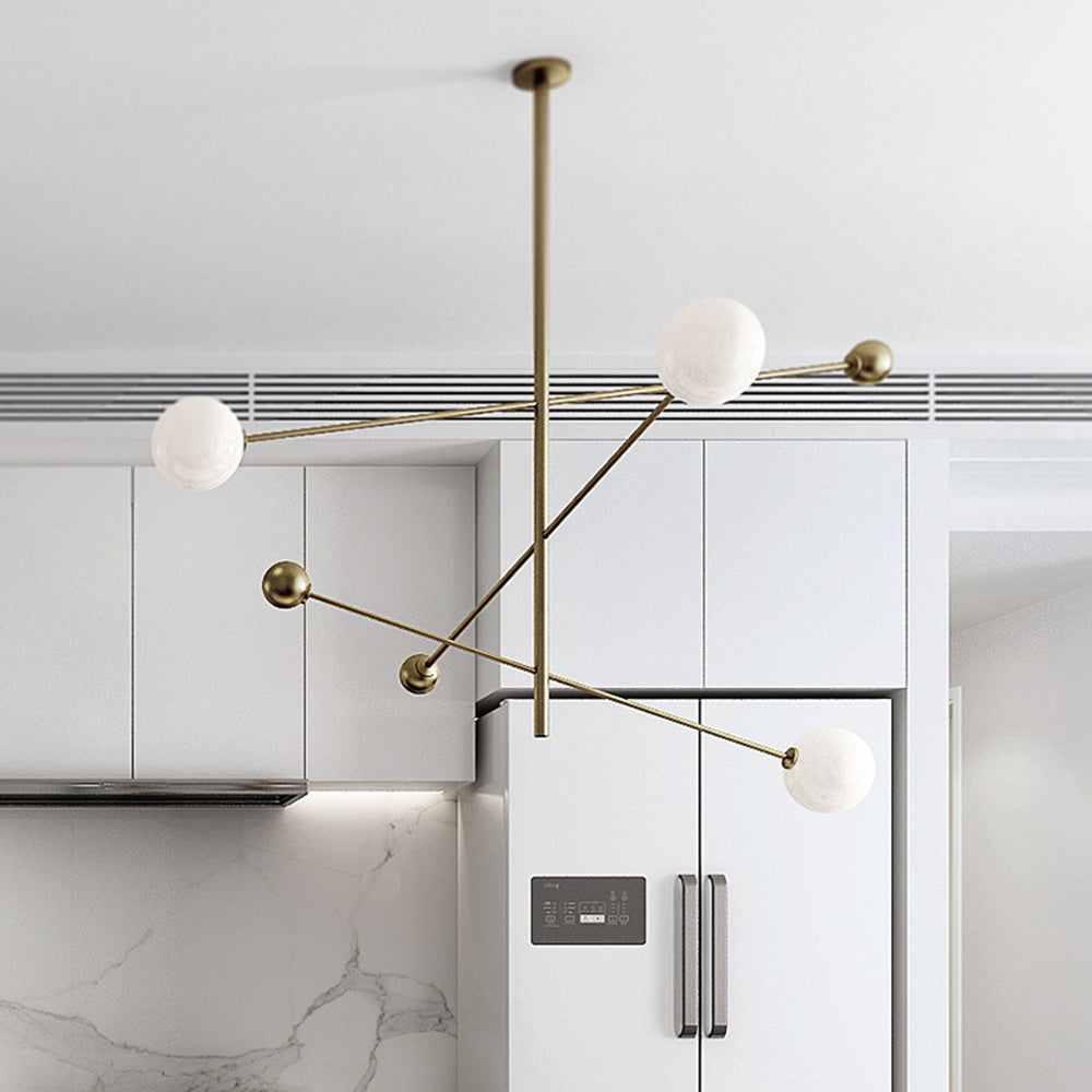 Modern Sputnik Chandelier with Hand-blown Bubble Glass -Homdiy