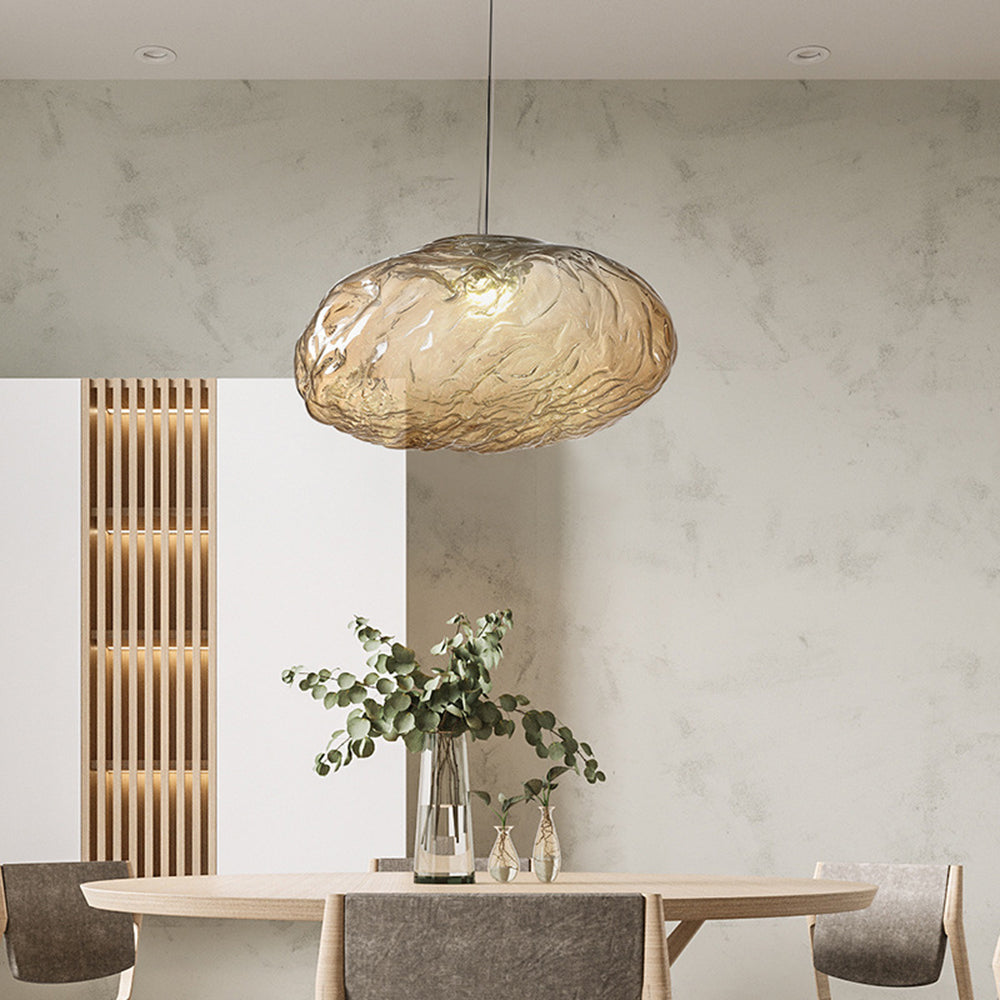 Minimalist Blown Glass Bubble Pendant Light -Homdiy