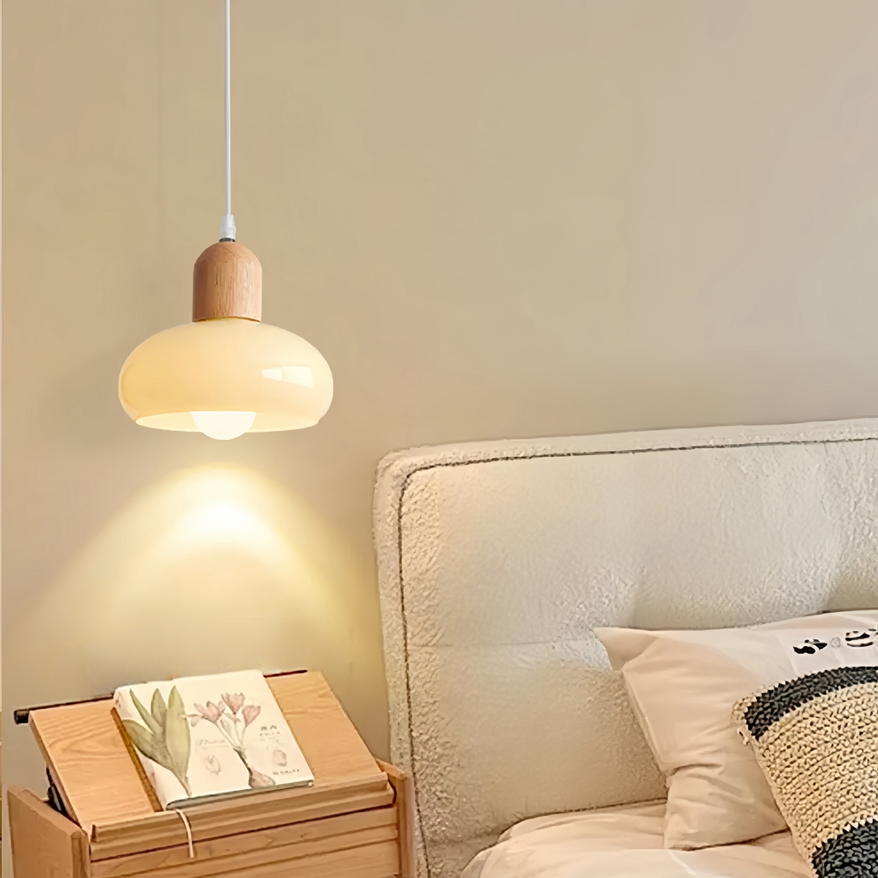 Homdiy Pendant Light Nordic Minimal Decor Iron Bedroom Pendant Lights