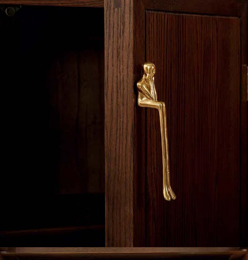 Gold Brass European Thinker Cabinet Pulls And Knobs -Homdiy