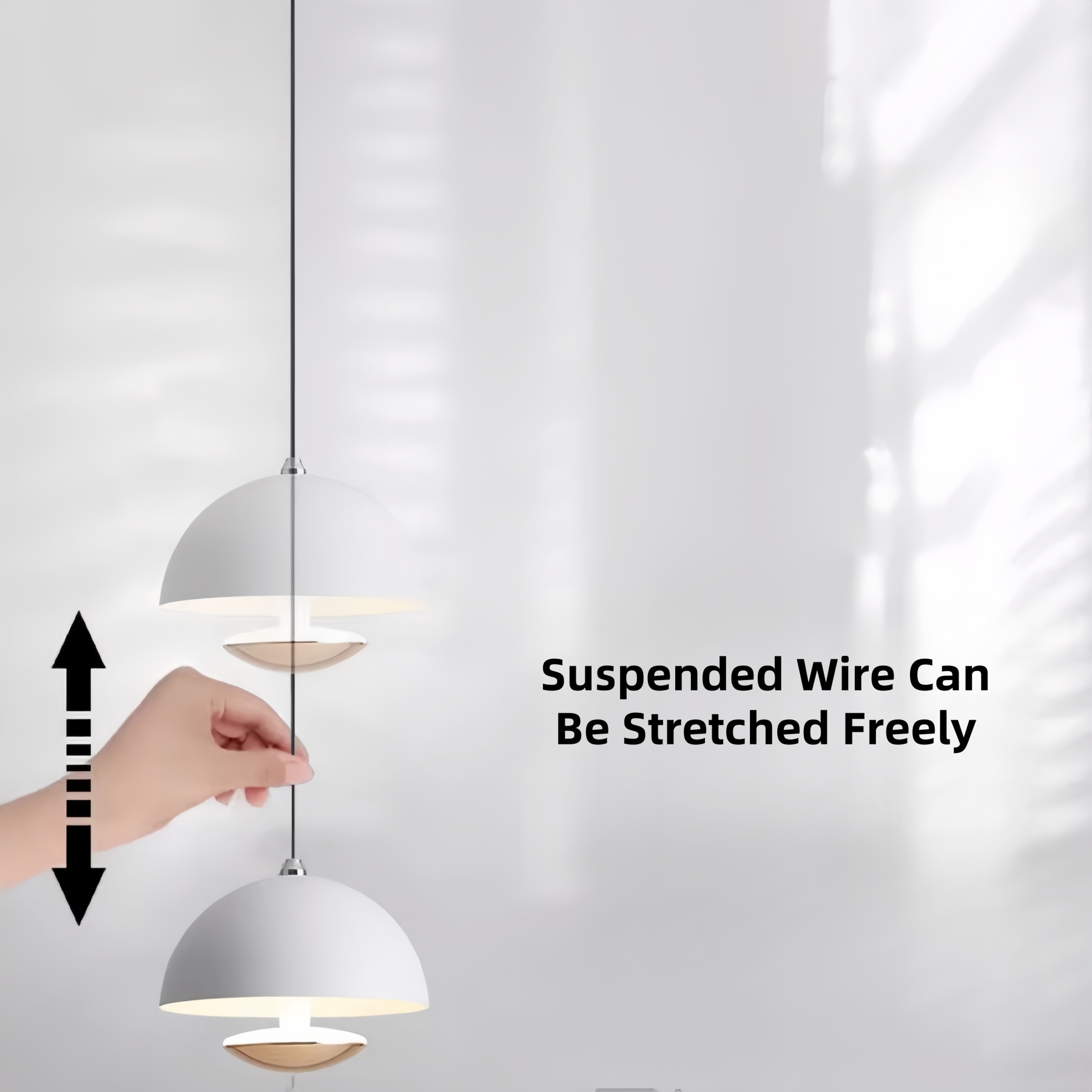 Liftable Hand Sweep Induction Colorful LED Pendant Light