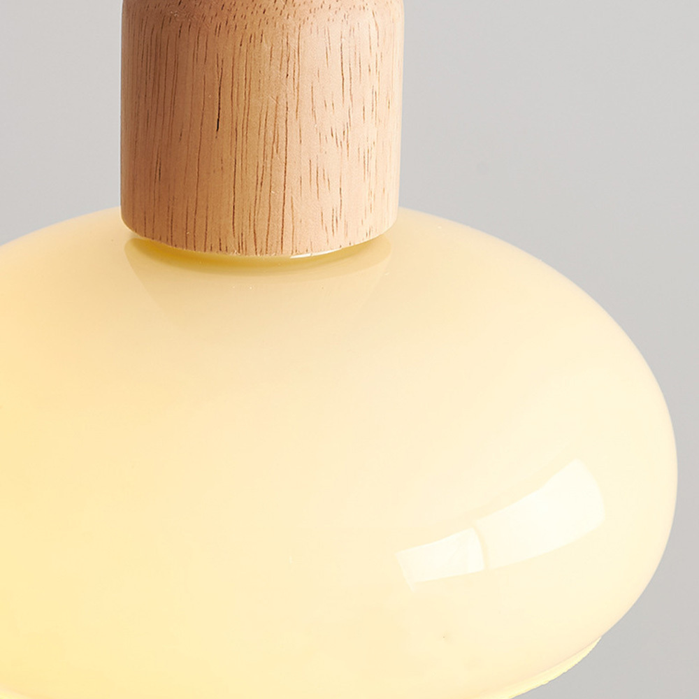 Retro Elegant Glass Round Pendant Light For Bedroom