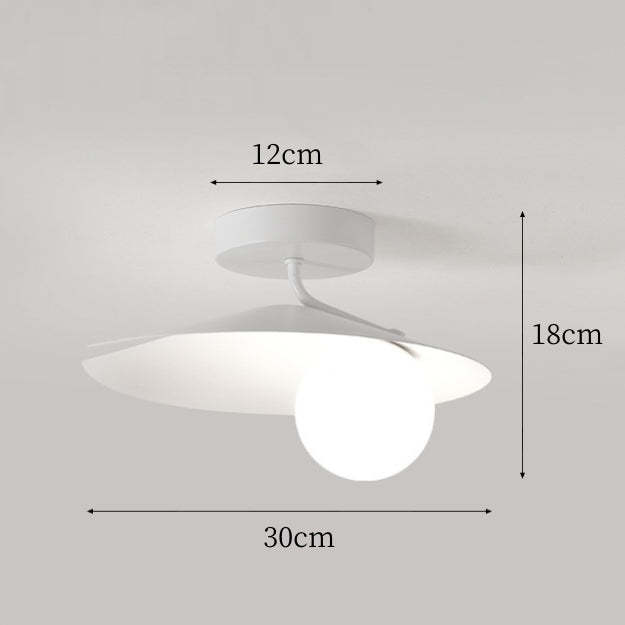 Nordic Geometric Ring Semi Flush Ceiling Lights for Hallway -Homdiy