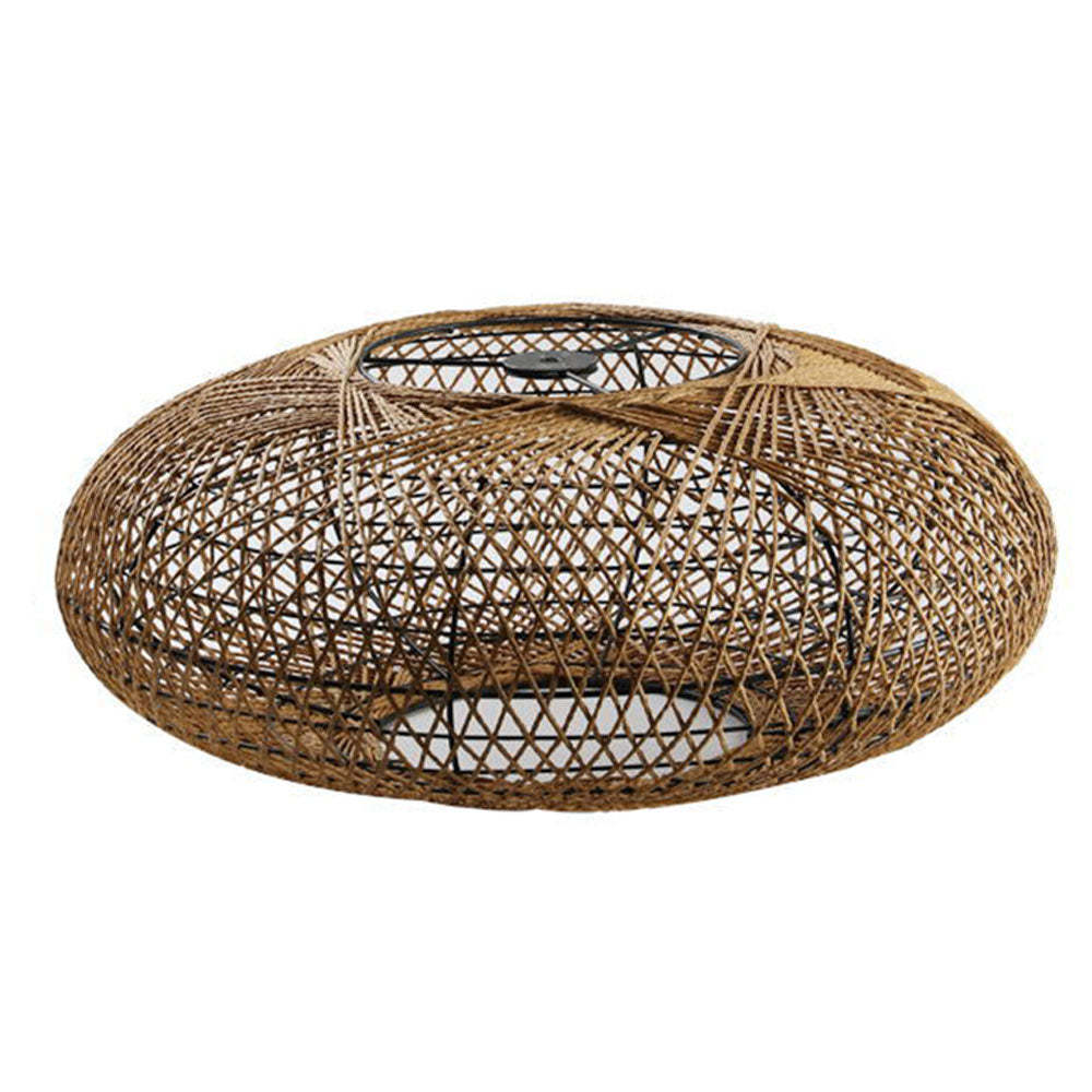 Boho Lantern Rattan Woven Pendant Light Lampshade -Homdiy
