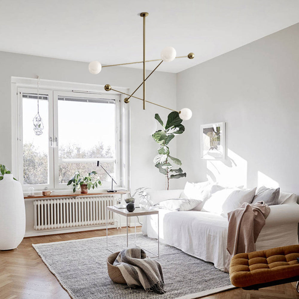 Modern Sputnik Chandelier with Hand-blown Bubble Glass -Homdiy