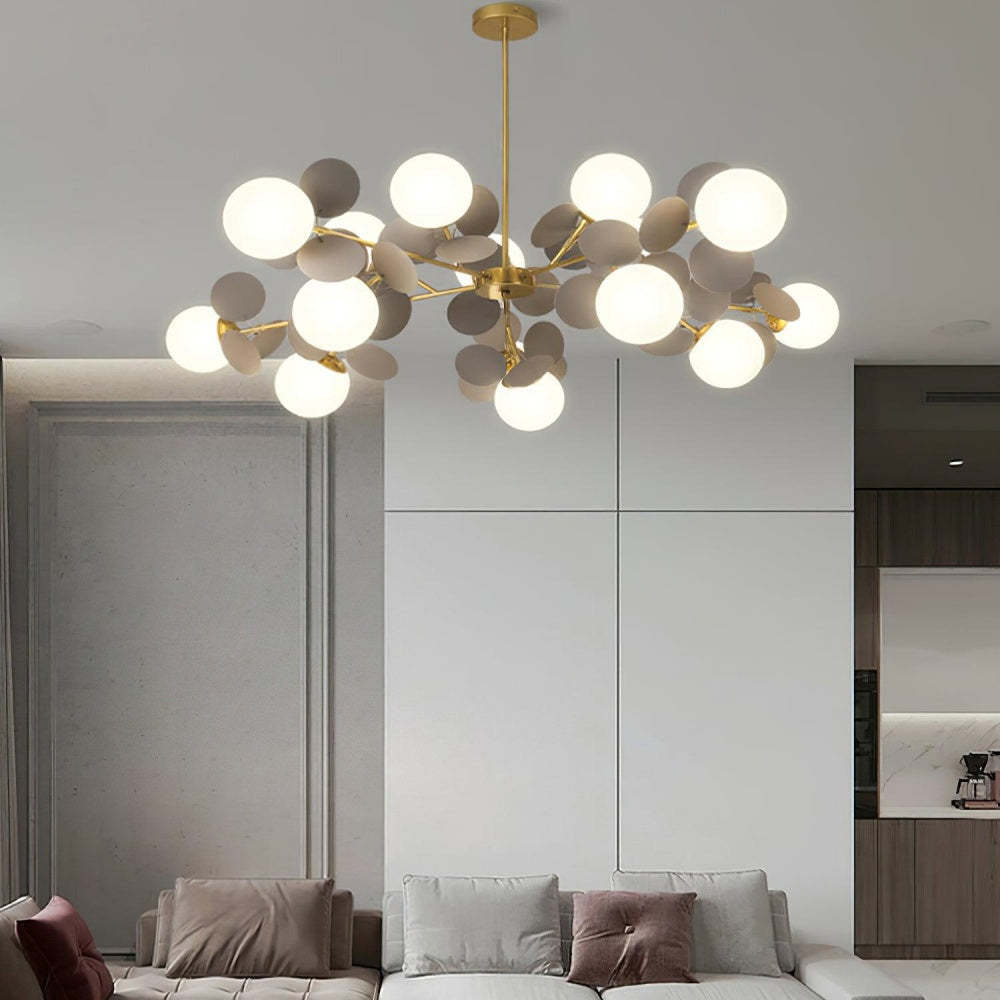 Design Multicolored Flower Branch Chandelier for Living Room -Homdiy