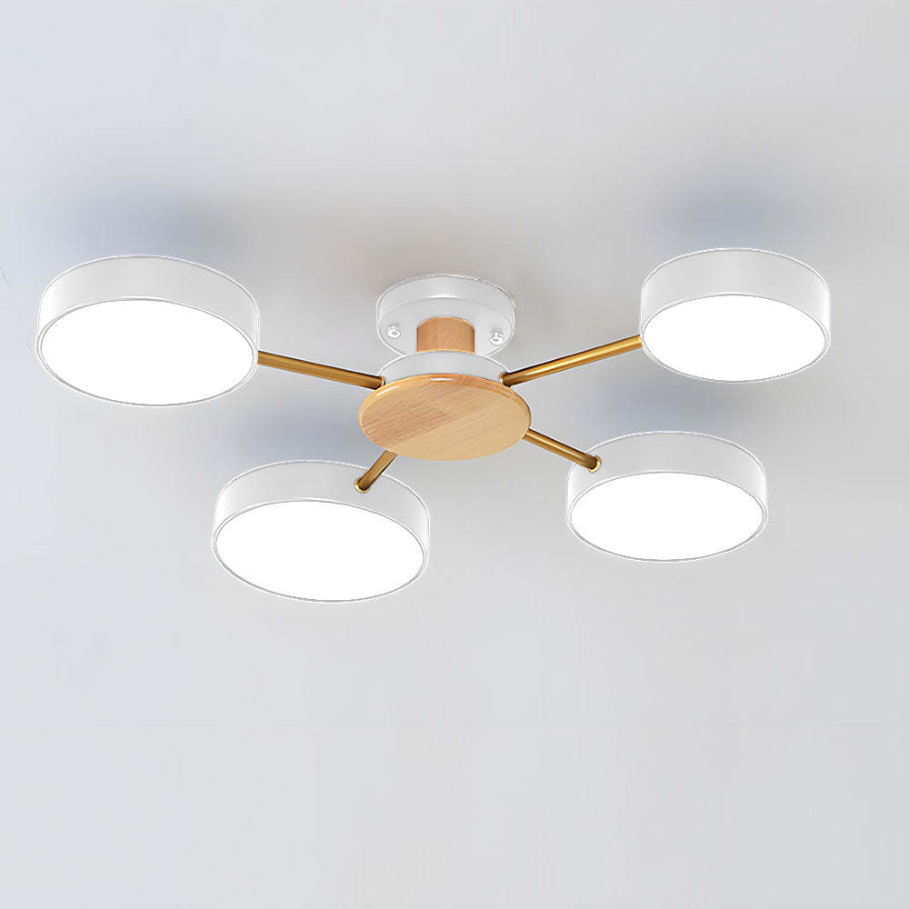 Modern Multi-Bulb Round LED Ceiling Light for Bedroom