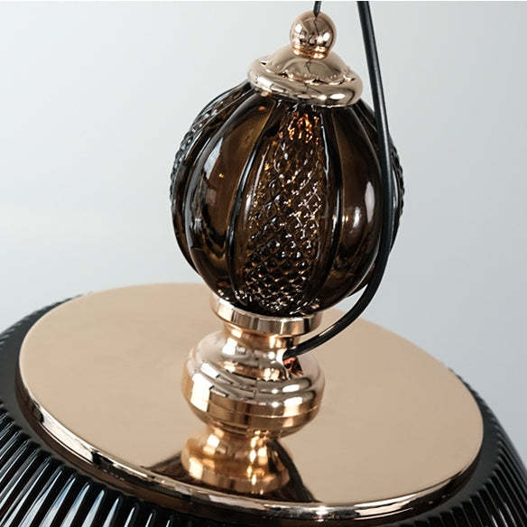 Mid century Retro Green Brown Glass Pendant Light -Homdiy