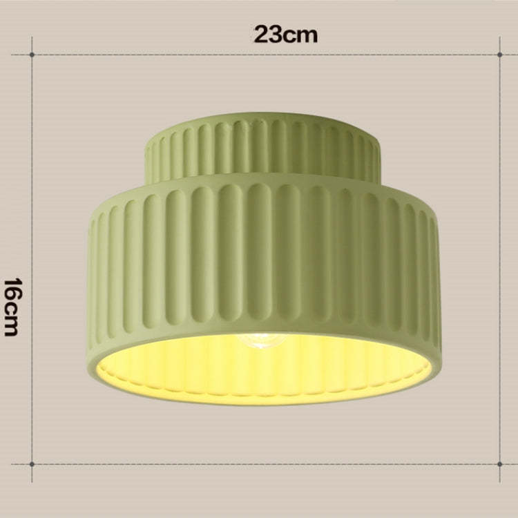 Retro Green Resin Flush Mount Ceiling Light -Homdiy